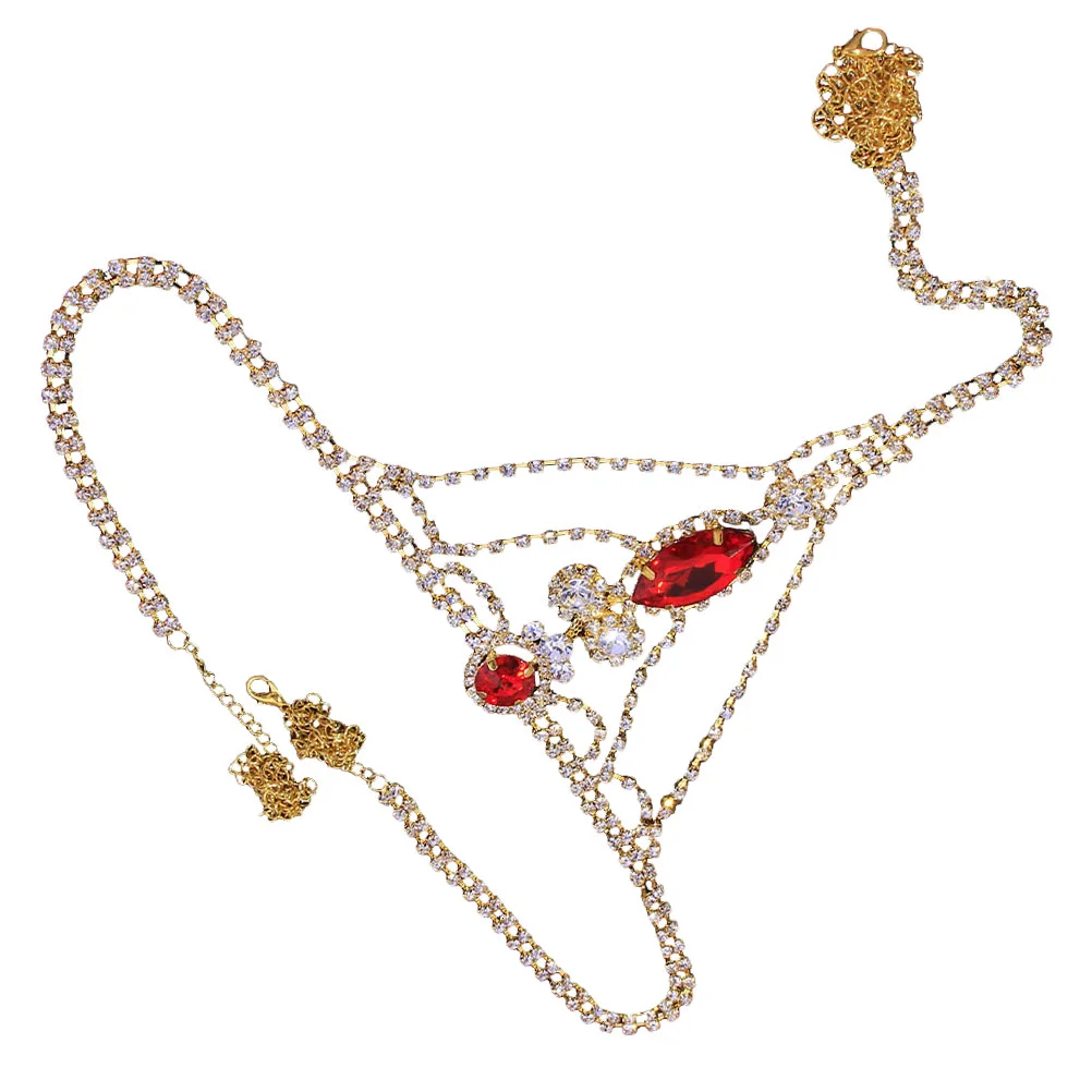 

Chain Rhinestone Waist Body Belly Chains Bikini Beads Underwearwomen Thongscrystaljewelry Leg Beach Thigh Beaded Necklace