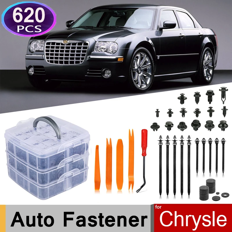 

620pcs Car Fastener Clips Mixed Fasteners Door Trim Panel Auto Bumper Rivet Retainer Push Engine Cover Fender for Chrysler Etc