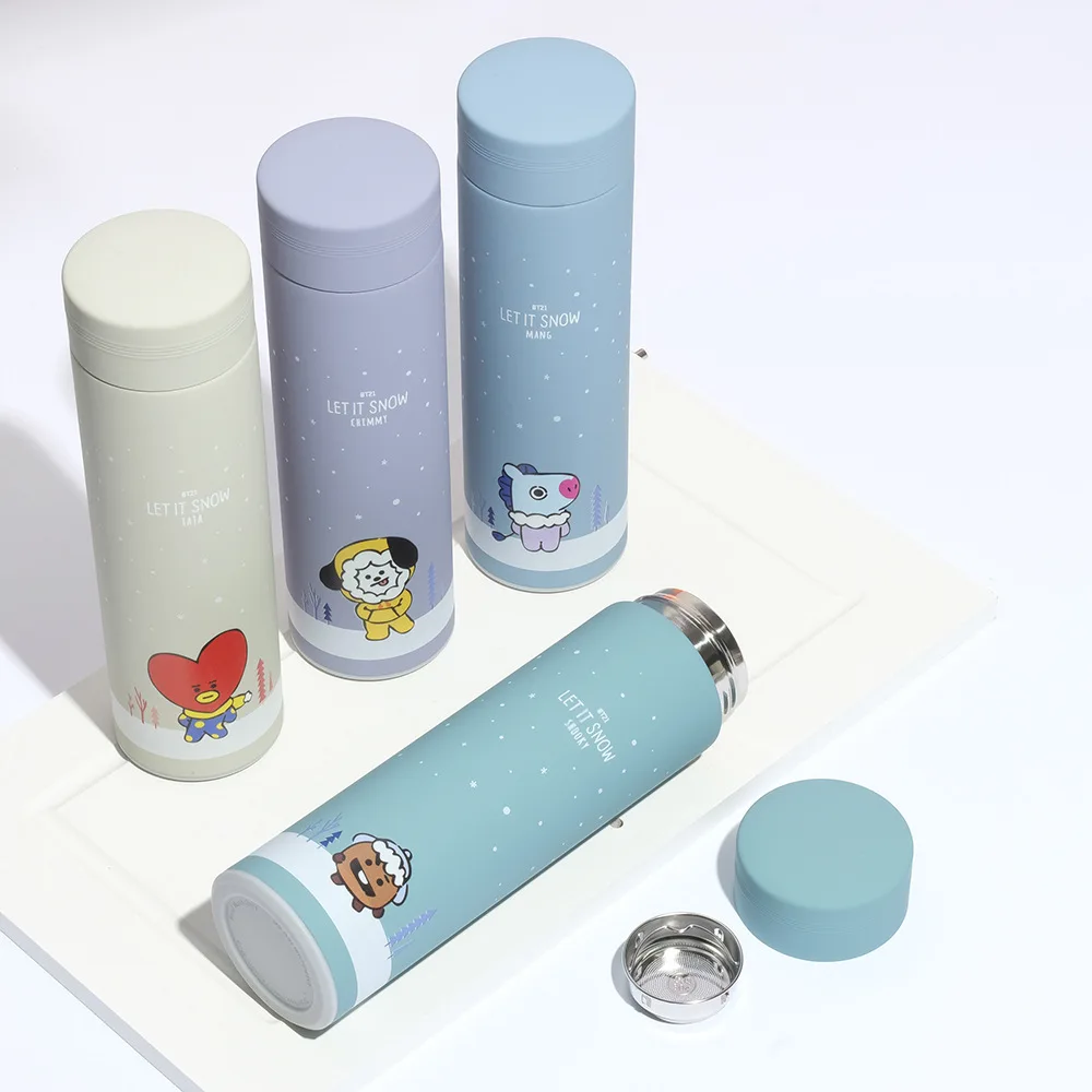 

Kawaii New Bt21 Water Cup Insulation Cup Creative Cute Anime Cartoon Stainless Steel Cup The Best Holiday Gifts for Friends