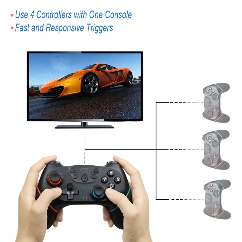 

Wireless Gamepad For NS Switch Pro Console Bluetooth Controller USB And 6 Axis Joystick Video Game