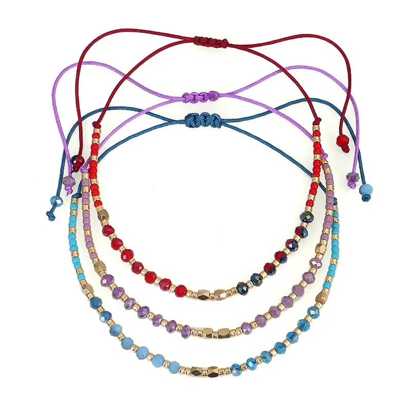 

Charm Miyuki Bracelet for Women Fashion Bohemia Hand-woven Rice Beads Adjustable Rope Bracelet Woman Wristband Jewelry