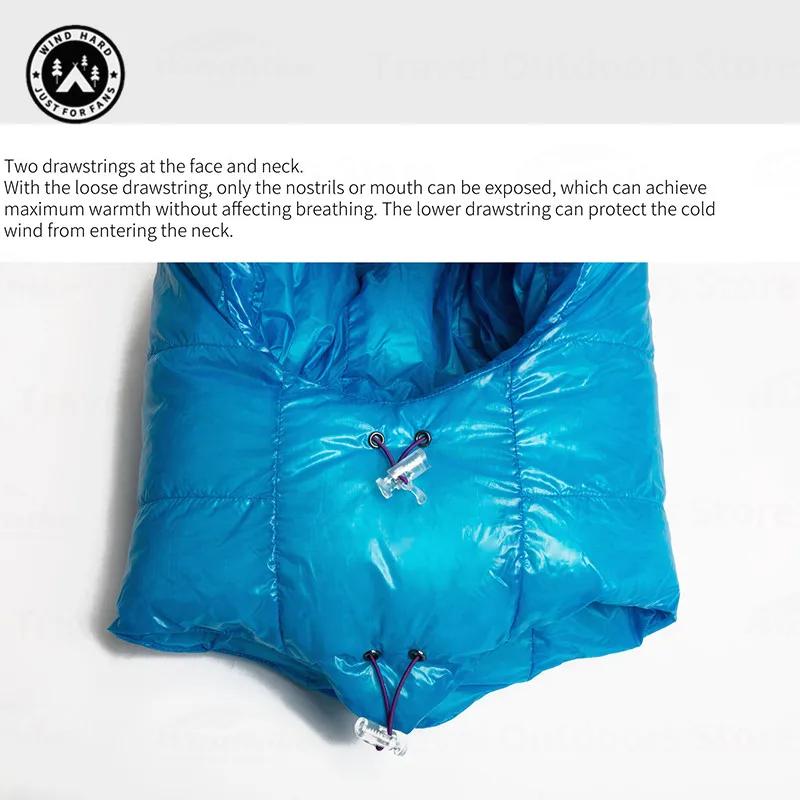 AEGISMAX WIND HARD 10D Пуховая шапка 800FP Сверхлегкие уличные кемпинговые ветрозащитные