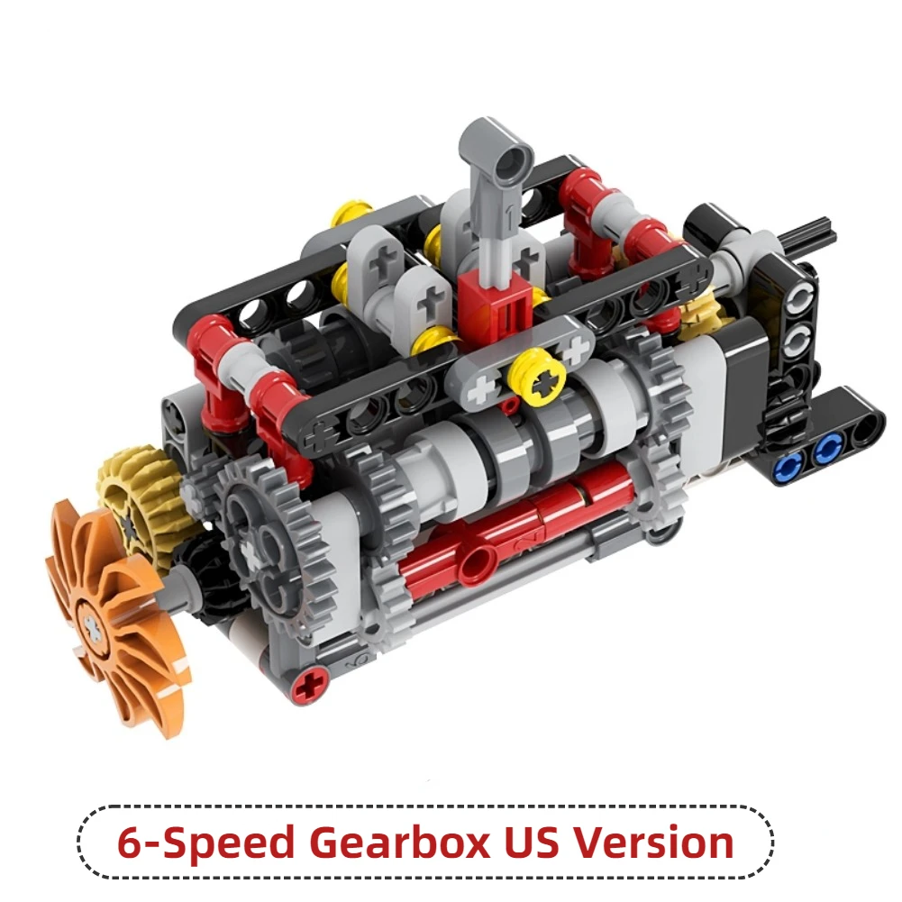 MOC 6/8-скоростная коробка передач модель M мотор батарейный отсек AA 8883 8881 для