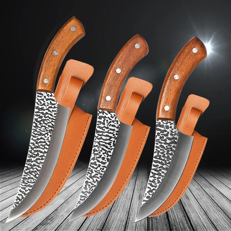 

5/6/7inch Forged Butcher Knife Handmade Boning Meat Cleaver Fruit Cutter Kitchen Slicing Cooking Knife