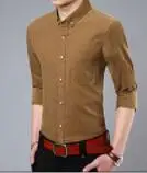 

2023HOTSpring/fall 2018 new solid color business shirt for middle-aged men long sleeve lapel shirt for men DY-211