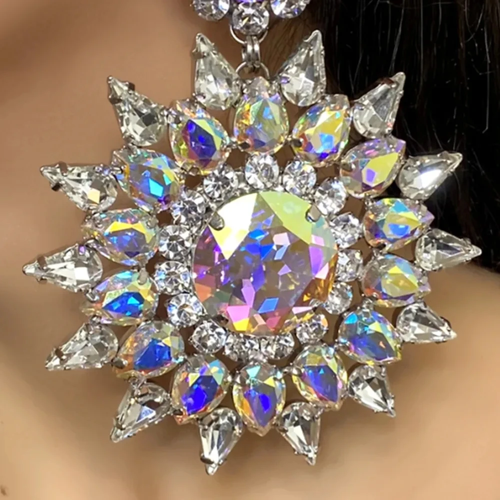 Великолепные серьги-подвески в виде больших подсолнухов свадебные украшения для