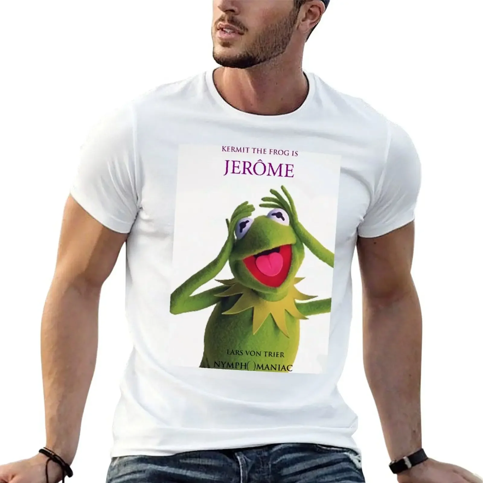 Футболка с плакатом Jerome Maniac одежда в стиле хиппи корейские модные мужские