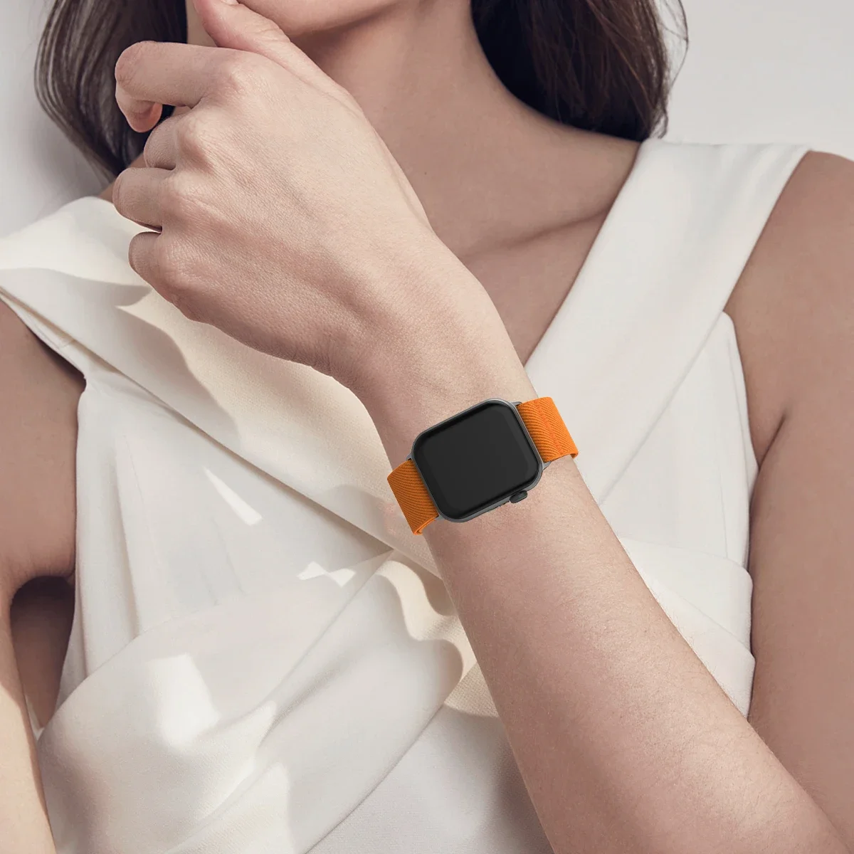 Нейлоновый ремешок для Apple Watch Ultra 2 Band 49 мм 45 мм 44 мм 42 мм 46 мм 41 мм Эластичный браслет iWatch Series 10 9 8 7 6 5 SE correa (art.: 3920cc81bcad4) - 3920cc81bcad4