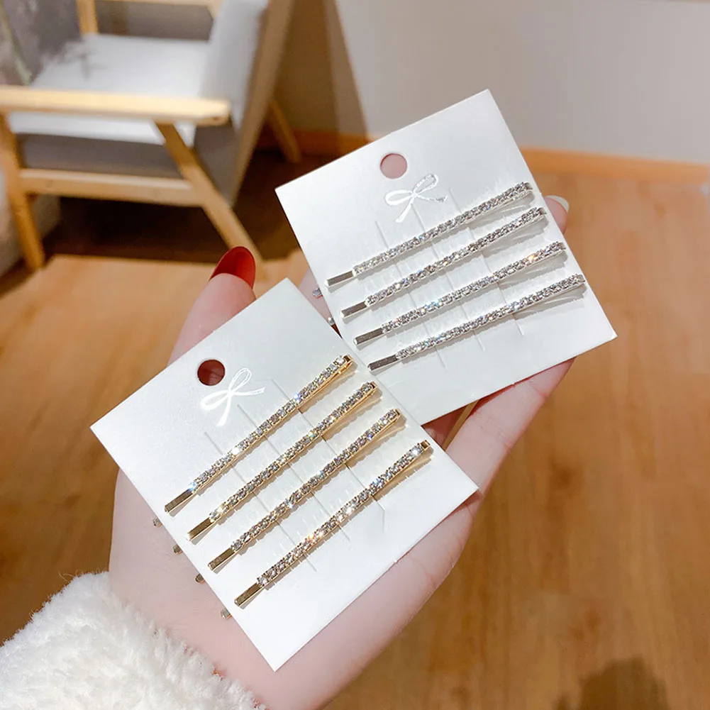 

1 set Rhinestones Hair Clip For Women Hair Accessories Crystal Hair Clips Girls Barrette Hair pins Hair Jewelry headdress