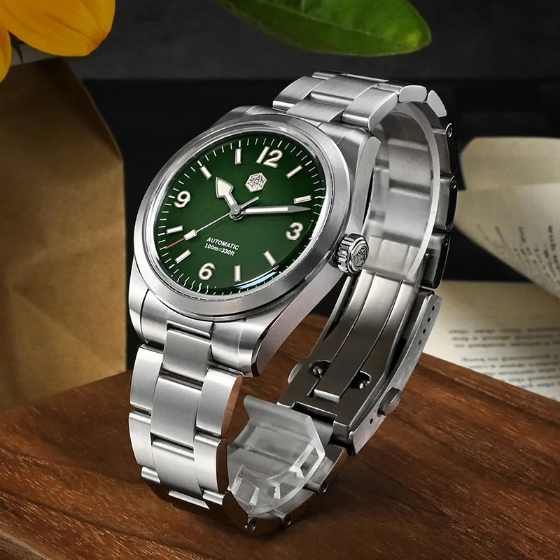 

Часы San Martin Мужские механические водонепроницаемые, брендовые Роскошные спортивные автоматические механические наручные, для плавания и дайвинга, BGW9, светящиеся