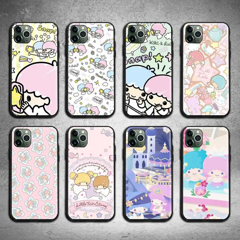 

Cartoon Cute Little Twin Stars Phone Case For iphone 13 12 11 Pro Max Mini XS Max 8 7 6 6S Plus X 5S SE 2020 XR cover