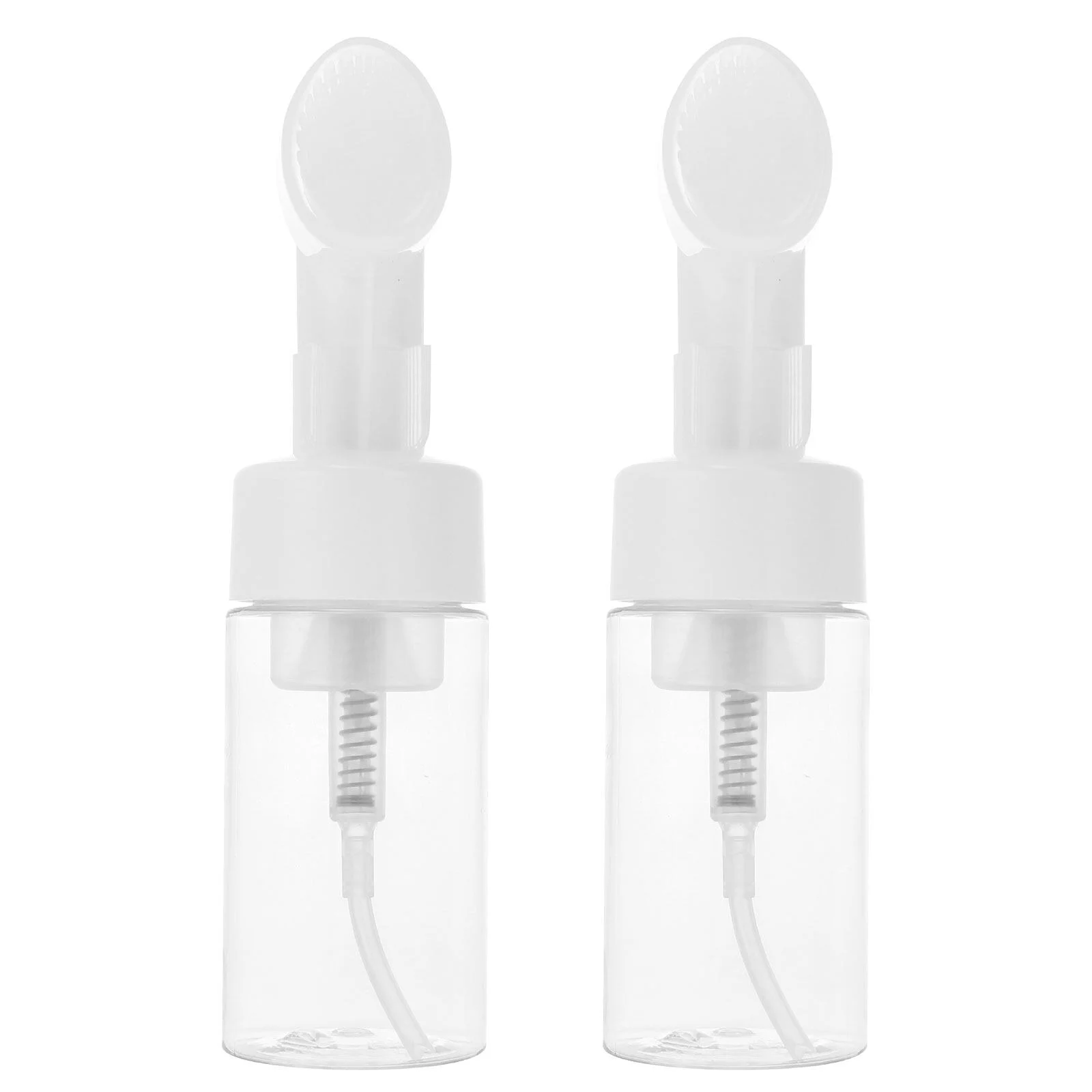 

2 PCS Bottle Foam Pump Soap Foaming Bottles PET Sub Facial Cleanser Foamer Shampoo Dispenser Silica Gel Empty Travel