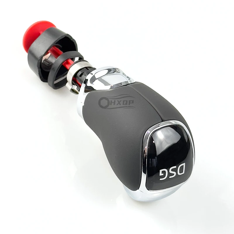 Для Skoda Octavia Superb Yeti DSG рукоятка рычага переключения передач кожаная с логотипом