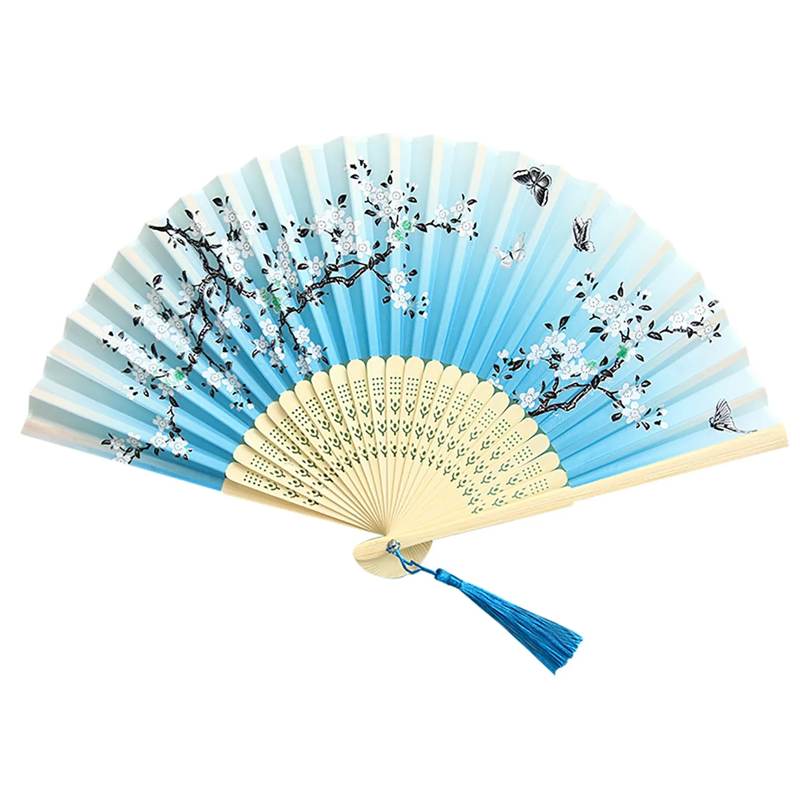 Складной веер китайский ручные веера для женщин Ручной Веер с дырками и бахромой