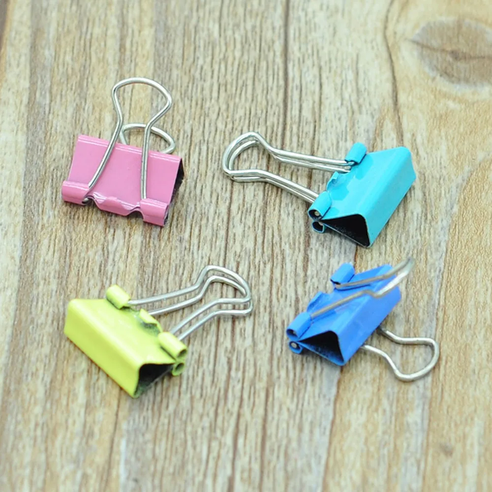 

Colorful 60x School Supply File Clip Paper 15mm Metal Office Clips Kitchen，Dining & Bar