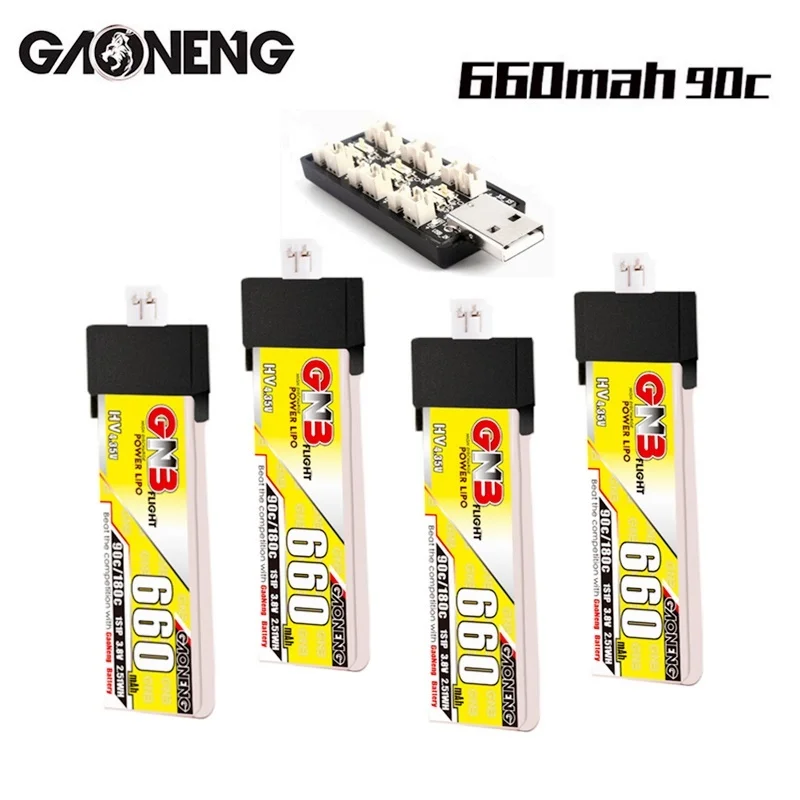 

Gaoneng GNB 3,8 V 1S 660mAh 90C/180C HV 4,35 V Lipo зарядное устройство с PH2.0 вилкой для Emax Tinyhawk King Kong Ldarc TINY7