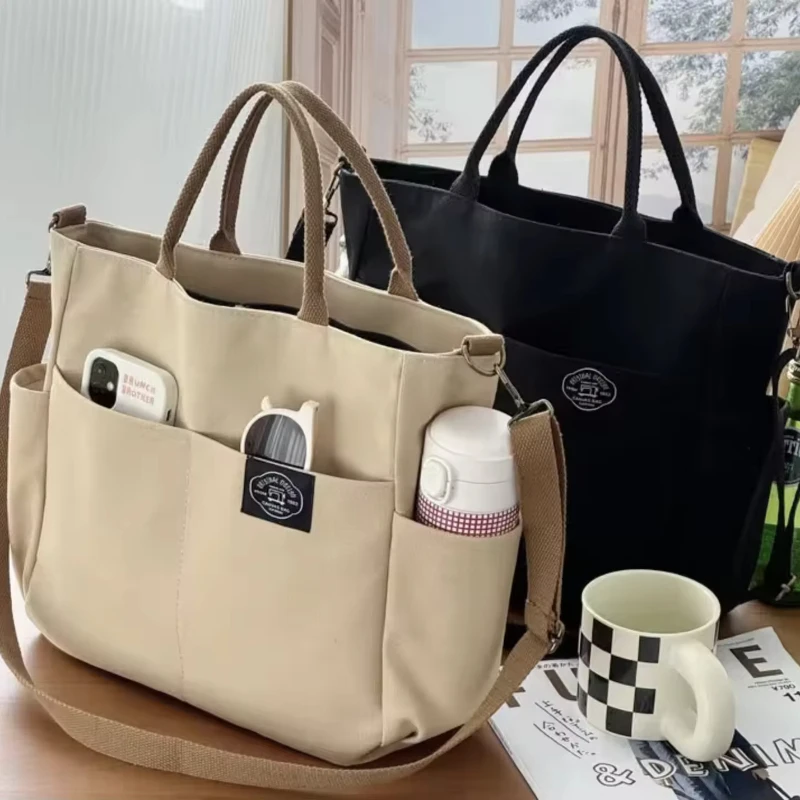 Большая холщовая пляжная сумка с логотипом под заказ: стильная модная дорожная и