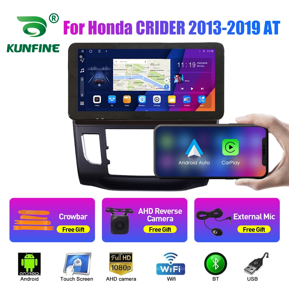 

Автомобильный радиоприемник 10,33 дюйма для Honda CRIDER 2013-19 AT 2Din Android Восьмиядерный автомобильный стерео DVD GPS навигатор плеер QLED экран Carplay