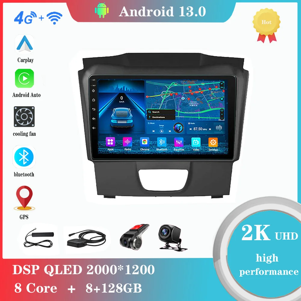 

Android 12.0 For Isuzu DMAX 2015 - 2019 Multimedia Player Auto Radio GPS Carplay 4G WiFi DSP Bluetooth pantalla para auto