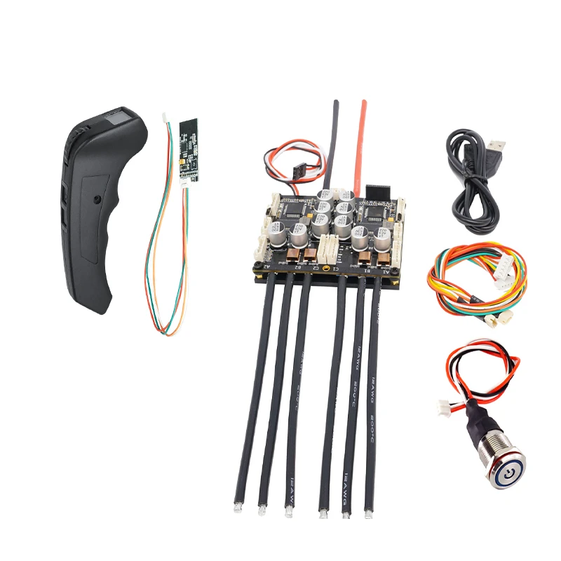Фото Комбо-набор Flipsky Dual FSESC4.20 плюс VESC Combo VX2: пульт дистанционного управления и контроллер скорости для электроскейтборда, самоката, электровелосипеда, ESK8 №2