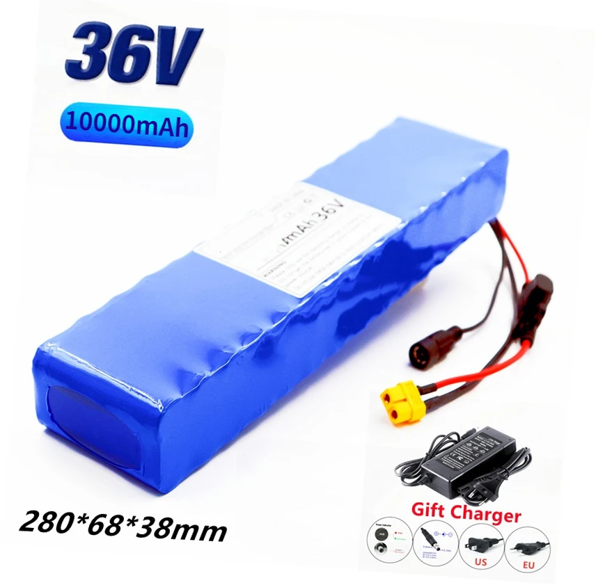

36V 10Ah 18650 Rechargeable lithium Battery pack 10S3P 500W High power for Modified Bikes Scooter Electric Vehicle With Bms Fuse
