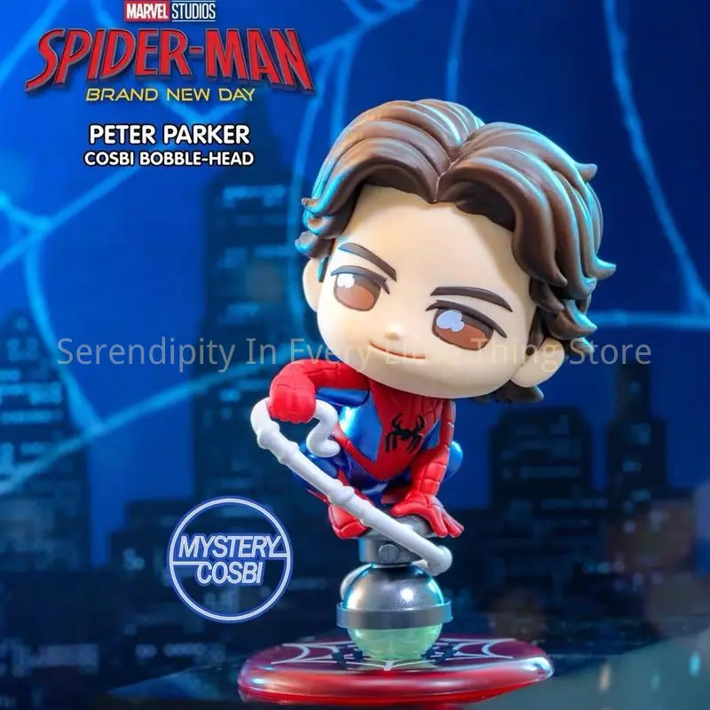 Фото Коллекционная серия Hot Toys Original Spider-Man Brand New Day Cosbi Bobble-Head: Слепая коробка, аниме-мерч, коллекционные игрушки, подарки №5