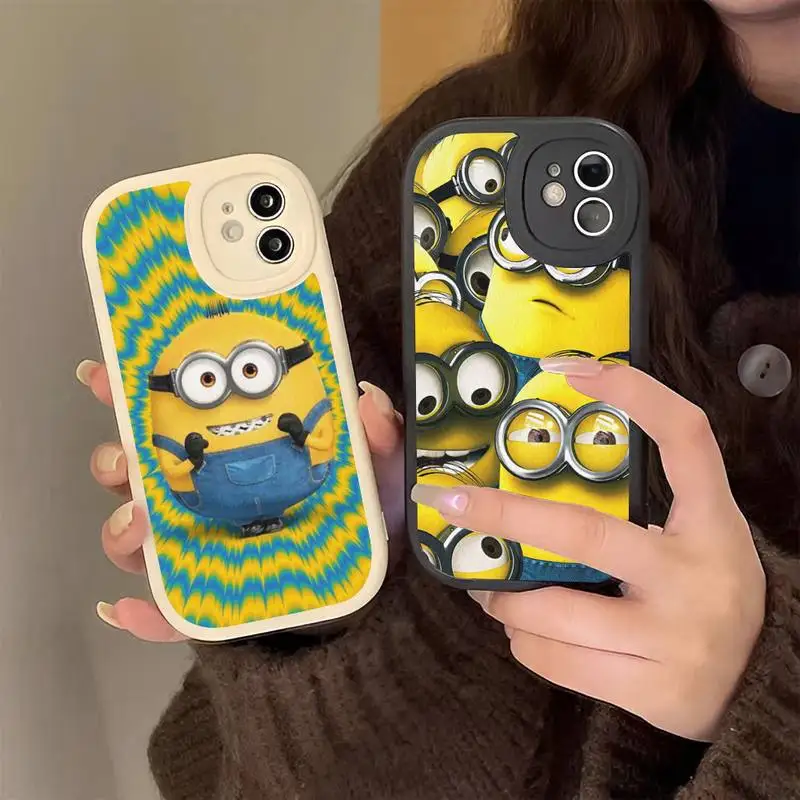 

Cartoon L-Lovely M-Minions Phone Case for iPhone 13 12 11 14 Pro Max Xs X Xr 7 8 Plus Se 2022 Hard Leather Silicone Cover