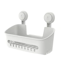suction cup shower caddy drill free removable shower shelf storage basket organizer for bathroom