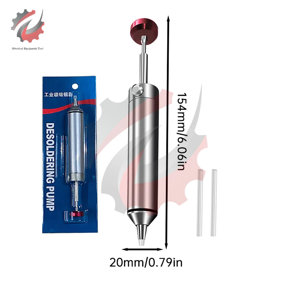 

Алюминиевая присоска для припоя Мощный насос для распайки без засорения для легкого удаления и ремонта оловянного пистолета Паяльная присоска для удаления припоя