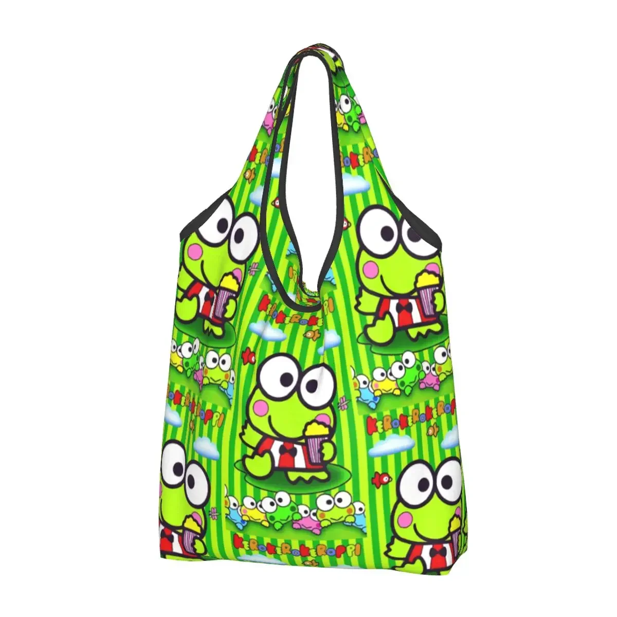 Сумка-тоут Kero Keroppi Sanrio женская с забавным принтом аниме шоппер для продуктов