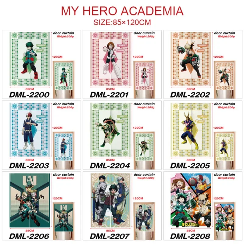 

Home Kitchen Door Curtain Anime Printing My Hero Academia Boku Curtain Tapestry Home Decoration