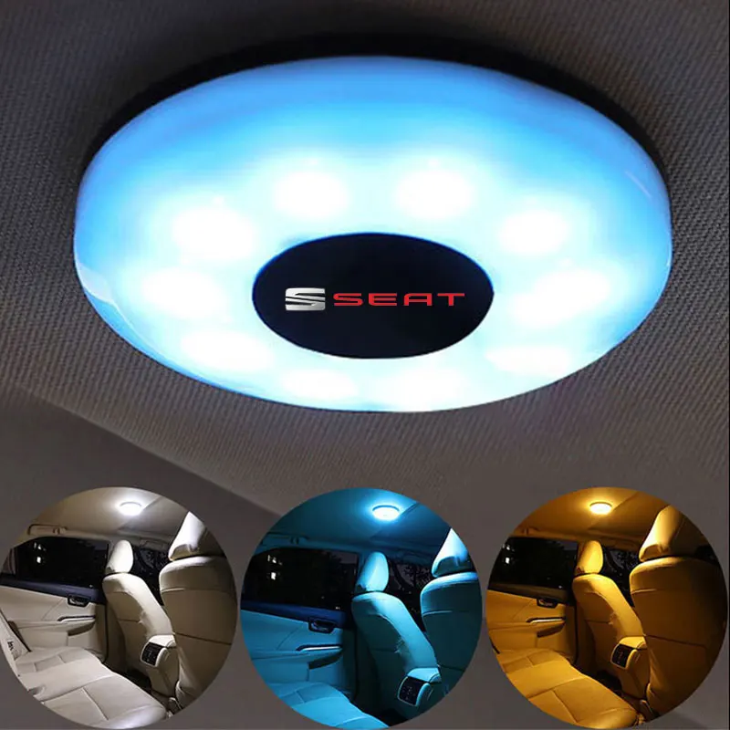 

Магнитная подсветка для автомобиля, автомобильная подсветка для ночного чтения, аксессуары для seat leon ibiza Alhambra Exeo Altea Arona Mii IBL