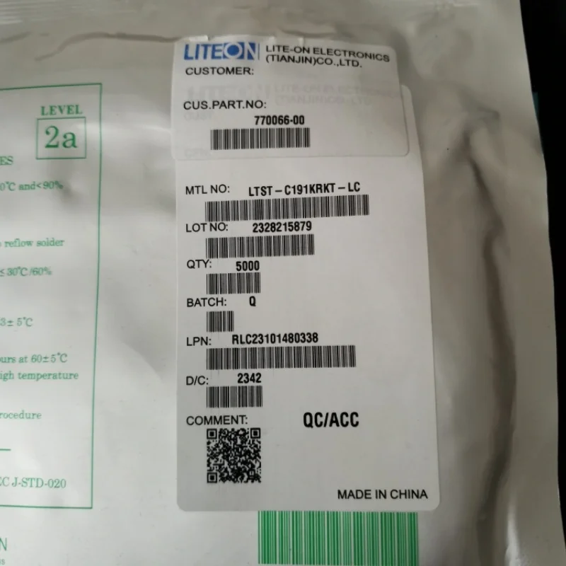 100 шт./новый оригинальный LTST-C191KRKT-LC 0603 красный свет супер яркие светодиодные лампы