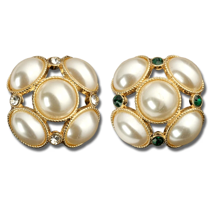 3PCS Швейные квадратные перламутровые пуговицы для одежды CC Большой женский твид