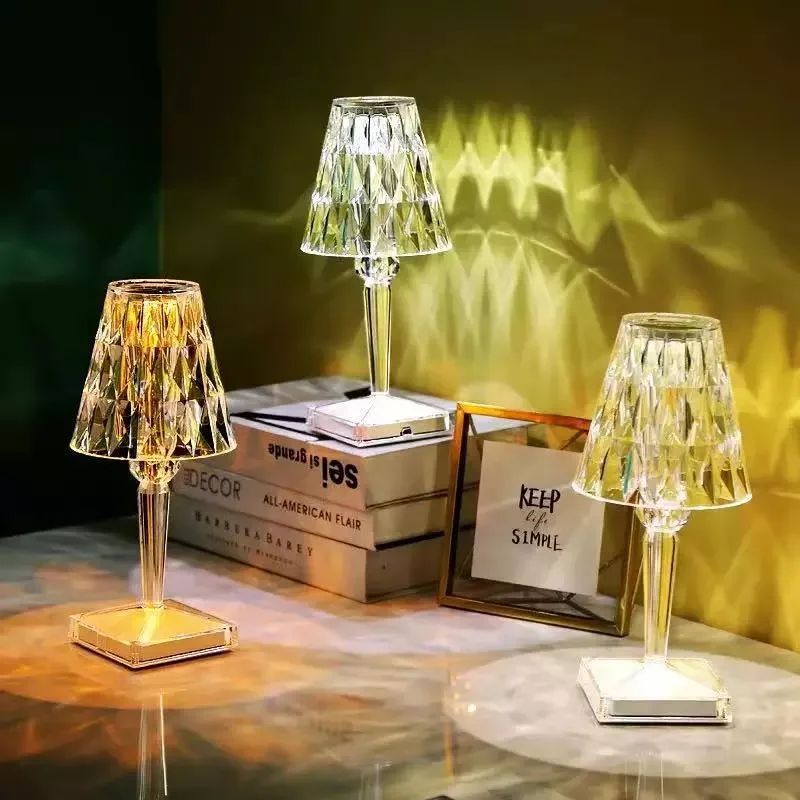 

Night Light USB Crystal Projector Atmosphere Led Table Lamp Room Decor Nights Lamp Lights For Bedroom Home Decoration