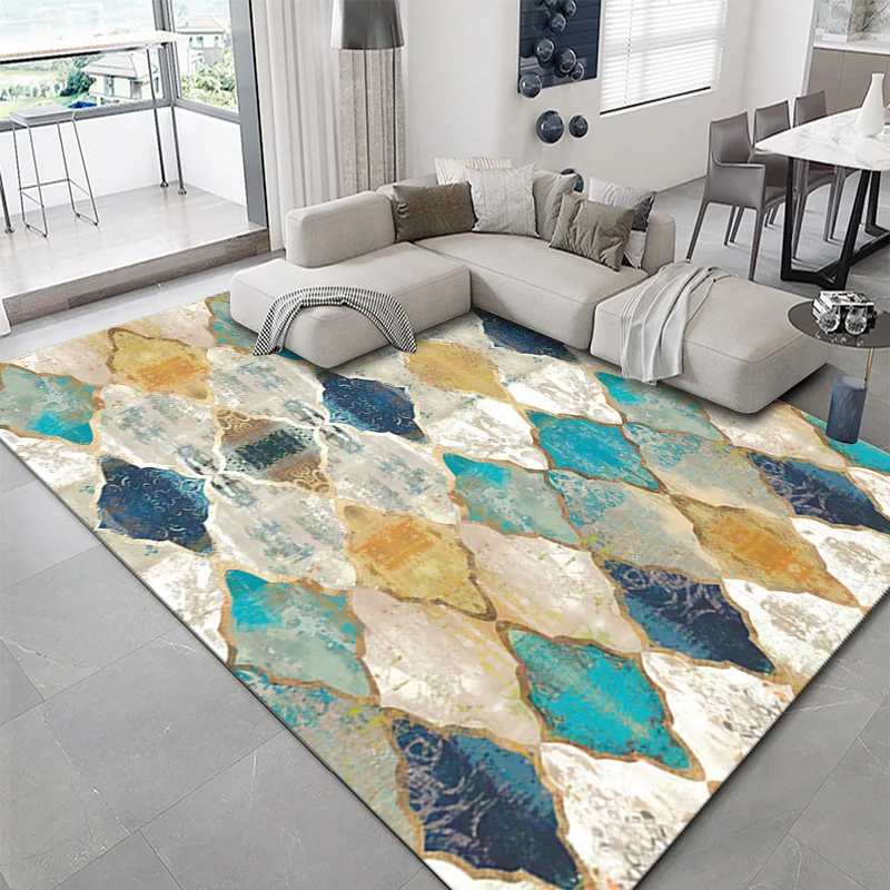 

Nordic Ins Gradient Large Size Living Room Carpet Modern Geometric Home Decoration Bedroom Bedside Carpets Hotel Office Full Rug