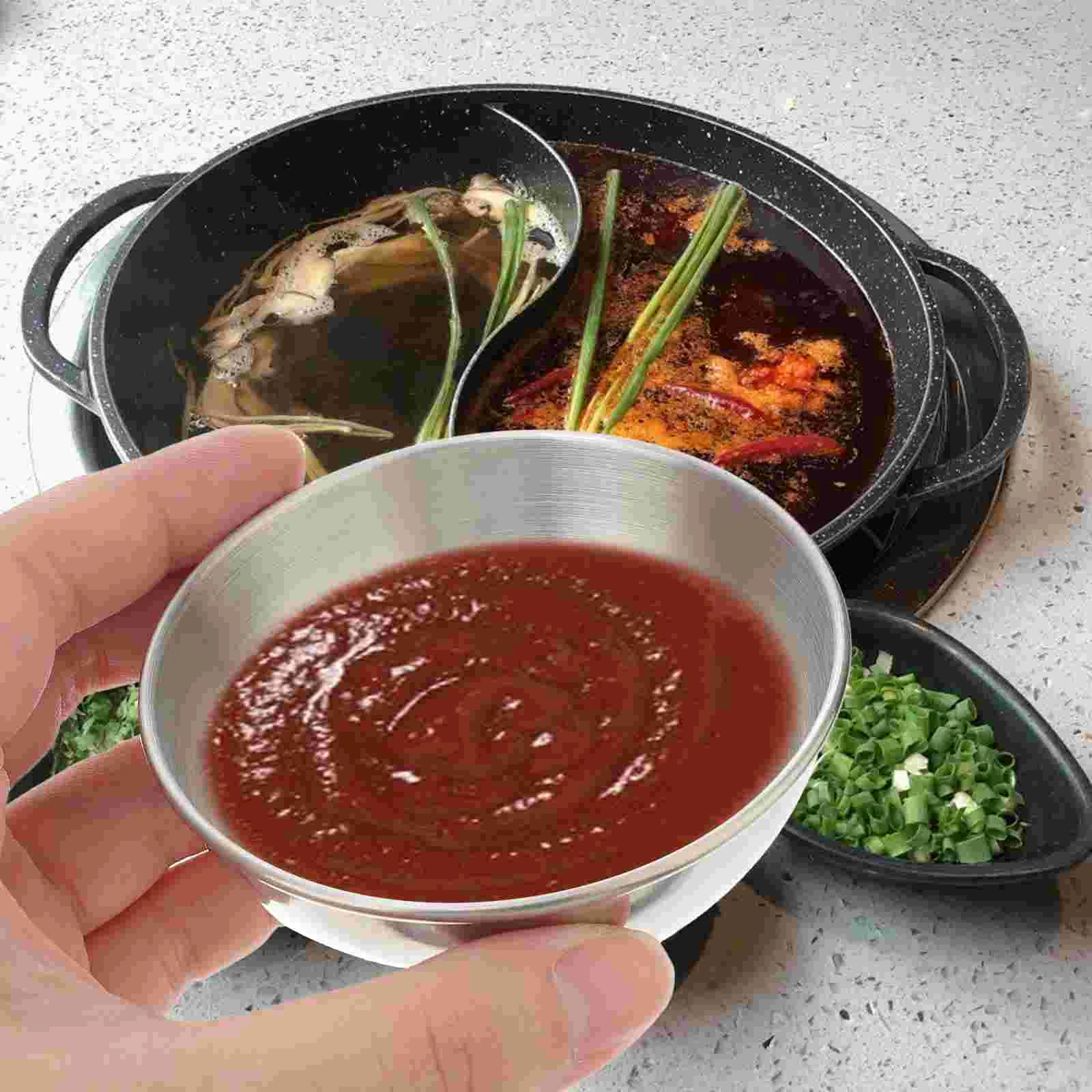 

Bowls Dipping Sauce Dish Dishes Steel Metal Seasoning Stainless Platessmall Snack Bowl Flavor Appetizer Plate Cups Soy Flavoured