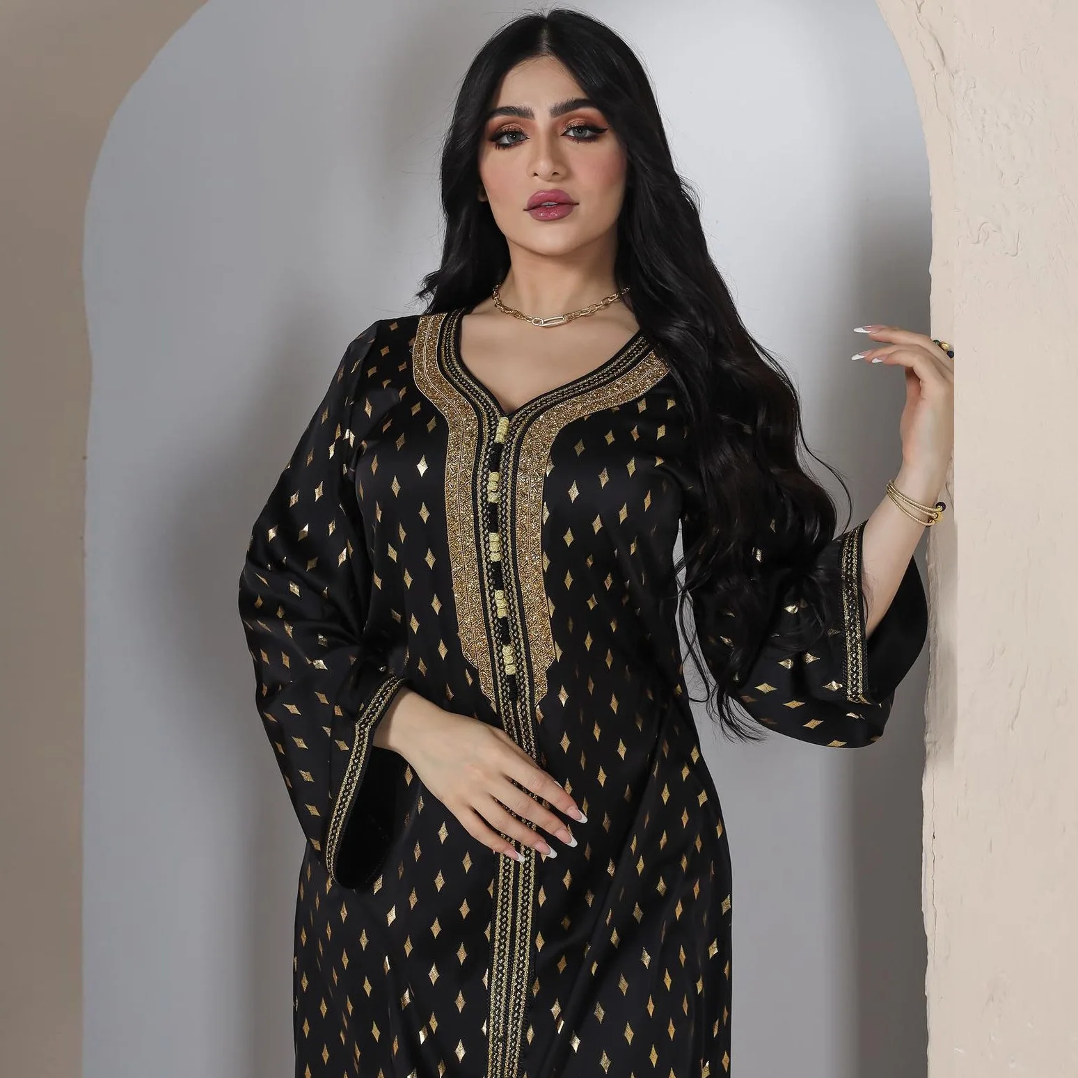 Diamond Kaftan Arab Evening Muslim Dress Women Abaya Jalabiya Saudi Dubai Party Dresses Turkey Islam Moroccan Caftan Ramadan