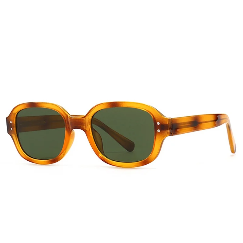 

Fashion Colorful Square Women Luxury Sunglasses Retro Rivets Decoration Clear Gradient Shades UV400 Men Sun Glasses