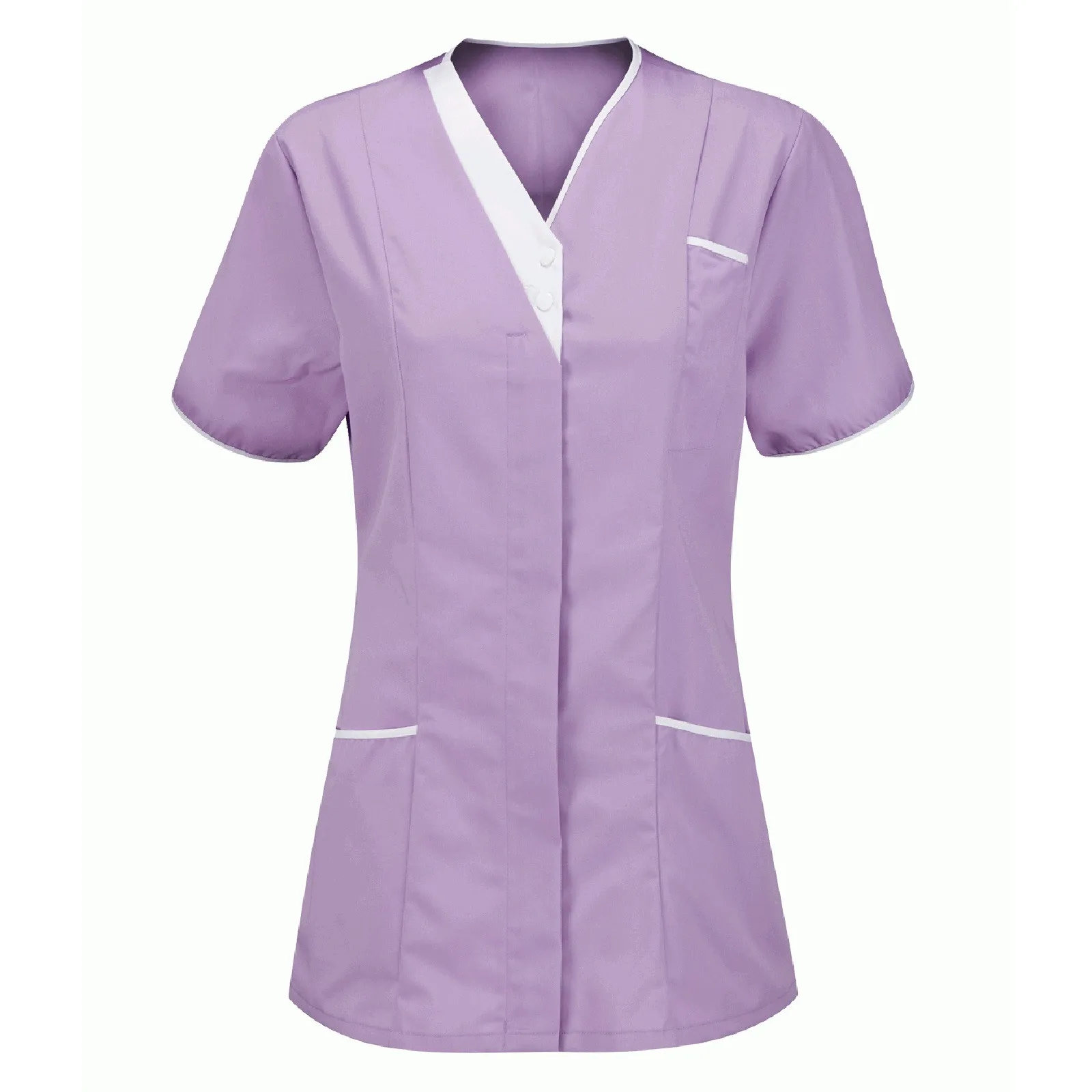 

Womens Nurses Uniform Clinic Carer V-neck Protective Clothing Tops T-shirt Blouse Nurse Enfermeria Accesorios Woman Clothes