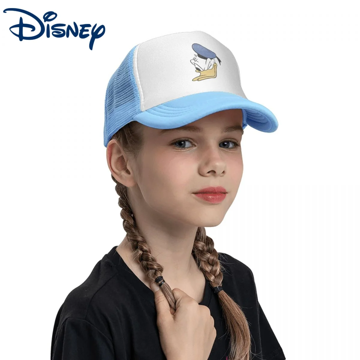 

Cute Donald Duck Mesh Baseball Caps Boys Girls Fashion Trucker Worker Cap Disney Dad Hat Breathable Fishing Hat Trucker Hat