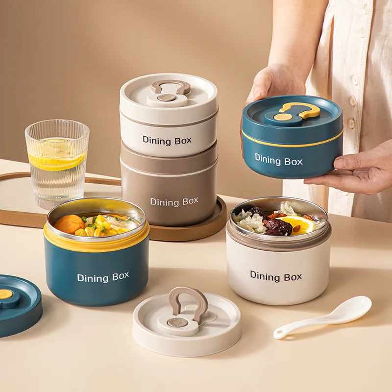 

620ml Portable Insulated Lunch Container Set Multi-Layer Combination Picnic Lunch Box with Sealing Function In Stock