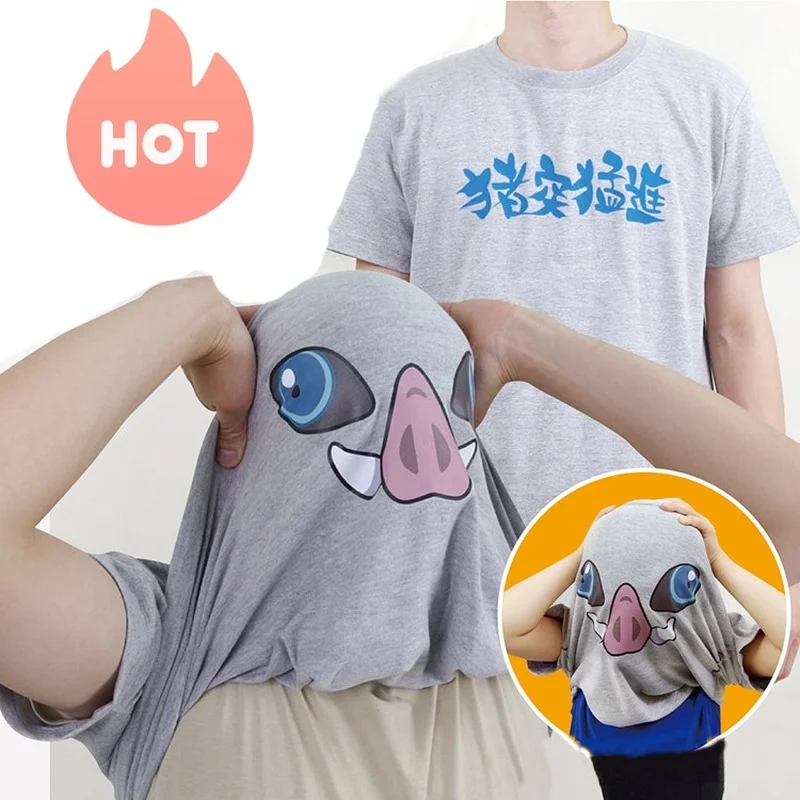 Футболка унисекс для косплея аниме Hashibira Inosuke модная летняя футболка с принтом