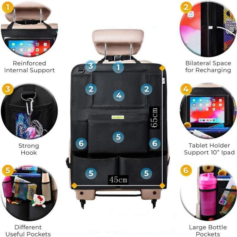 Универсальный автомобильный Органайзер на спинку сиденья сумка для хранения с