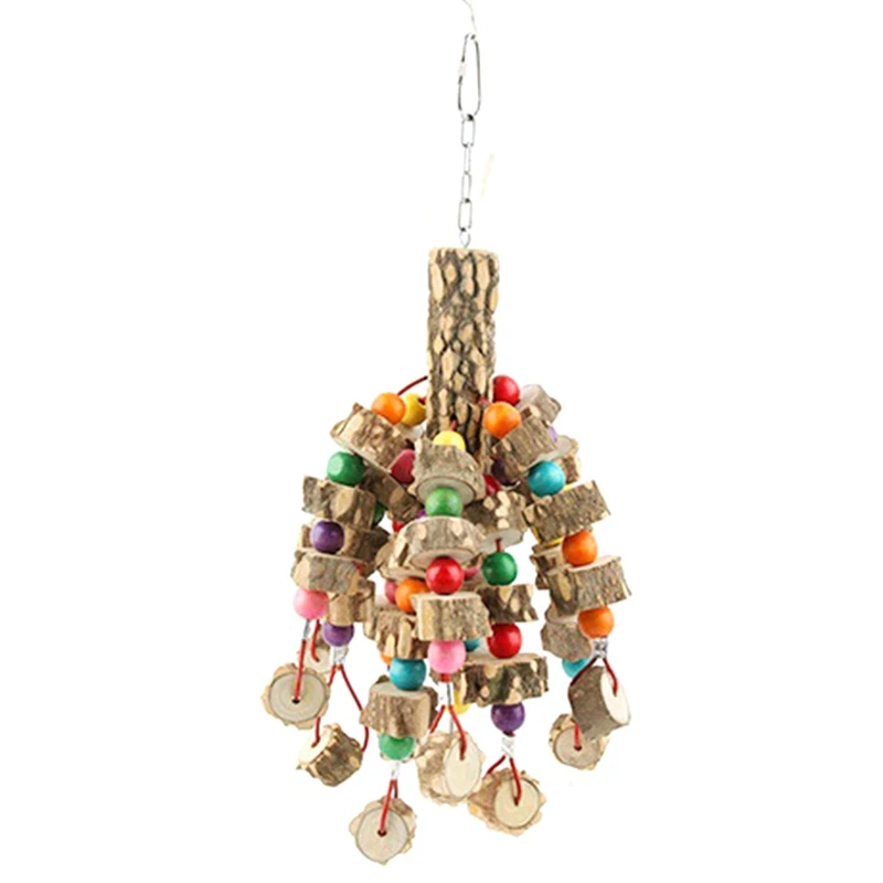 

Natural Wood Large Parrot Toy Best For African Grey Macaws Cockatoos Parrot Birds Bird Educational Toy