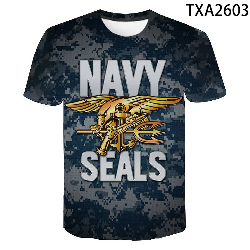

2020 Navy Seal New Summer Boy Girl Kids Fashion Men Women Children 3D Printed T Shirt Short Sleeve Casual Cool Tops Tee