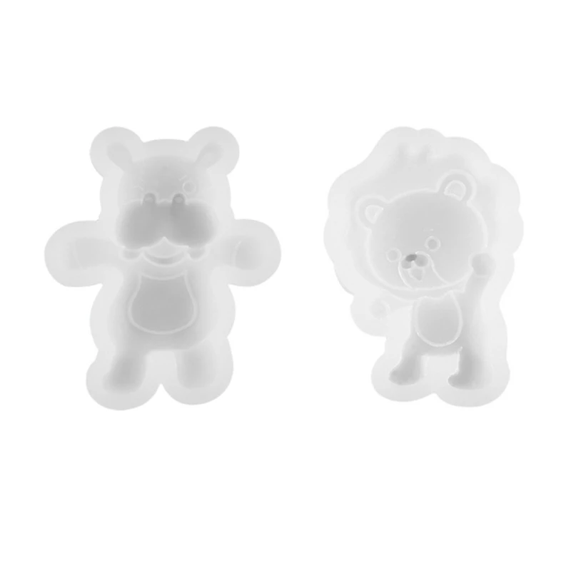 

Cartoon Lion Hippo Shaped Mold Fondant Mould Cake Pastry Baking DIY Supplies