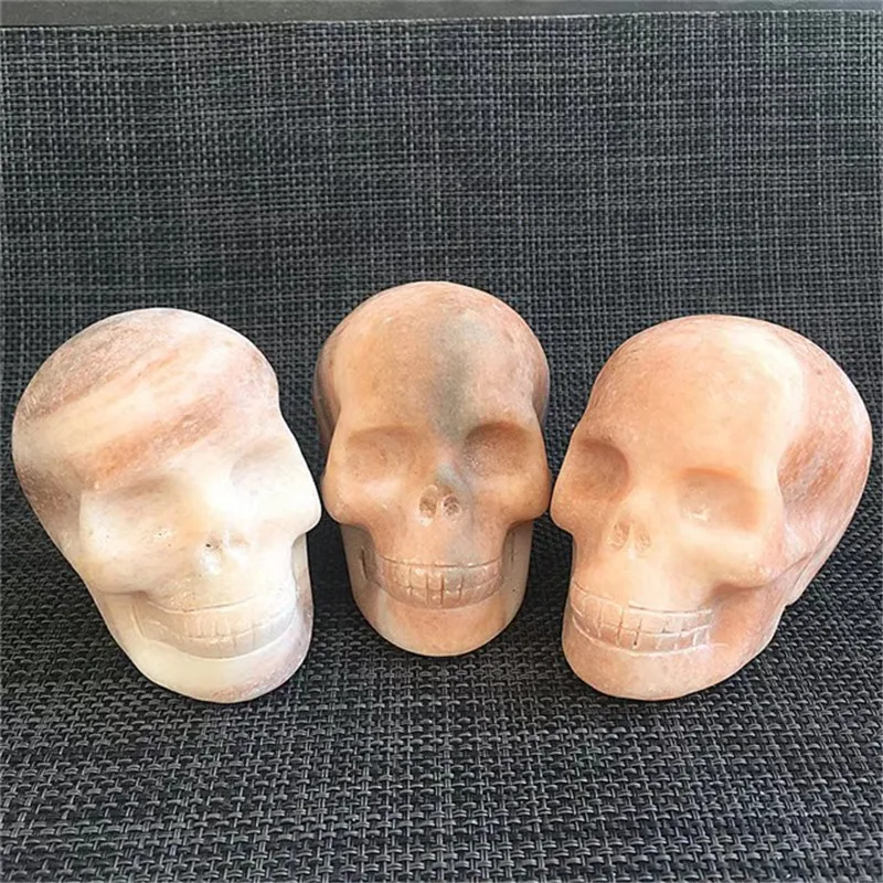 

Лечебный кристалл, свининый камень, Череп, Кварцевая Хрустальная скульптура, Натуральный Череп рейки, домашняя Коллекционная фотография