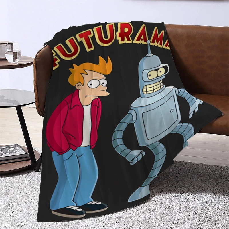 Одеяло в стиле аниме F-Futurama для зимы толстое постельное белье из микрофибры