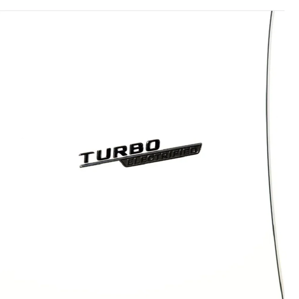 Хромированные черные значки на крылья TURBO ELECTRIFIDE для Mercedes Benz W206 C43 C43s C53 C53s C63 C63s AMG